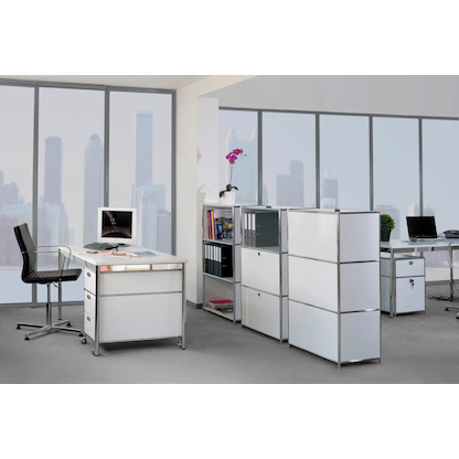 Artikelbild 4 für viasit Aktenregal System4 weiß 40,4 x 40,4 x 155,7 cm, 1 St., Artikelnummer 214395