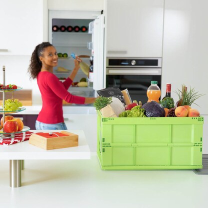 Artikelbild 4 für relaxdays Klappbox 60,0 l grün 58,5 x 40,0 x 31,5 cm, 1 St., Artikelnummer 364366