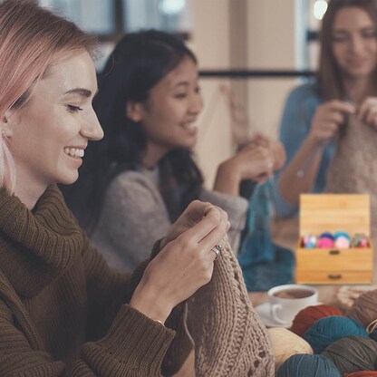 Artikelbild 7 für relaxdays Nähkästchen braun, 1 St., Artikelnummer 643983