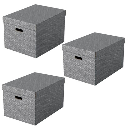 Artikelbild für Esselte Home Aufbewahrungsboxen 50,0 l grau 35,5 x 51,0 x 30,5 cm, 3 St., Artikelnummer 652311