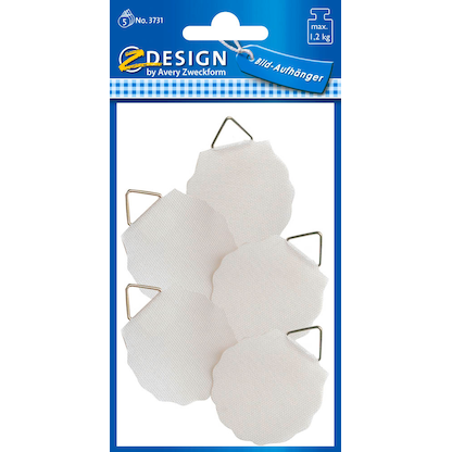 Artikelbild für AVERY Zweckform Bildaufhänger selbstklebend für max. 1,2 kg, 40,0 x 40,0 mm, 5 St., Artikelnummer 732554