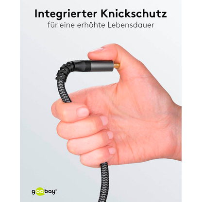 Artikelbild 2 für goobay HDMI 2.0 Kabel 5,0 m grau, schwarz, 1 St., Artikelnummer 345237