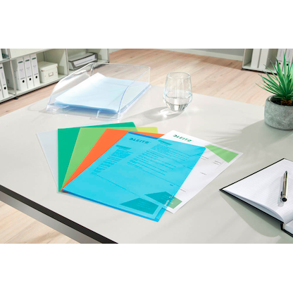 Artikelbild 8 für LEITZ Sichthüllen 4000 DIN A4 blau genarbt 0,13 mm, 100 St., Artikelnummer 944496