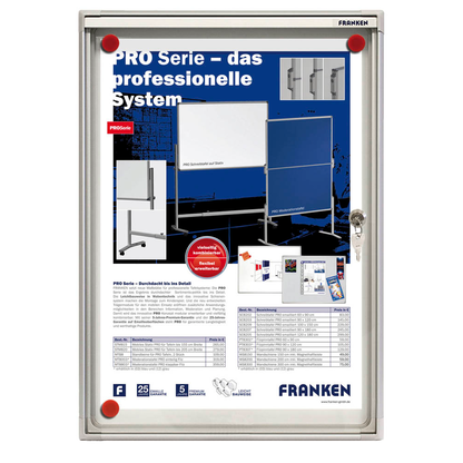 Artikelbild für FRANKEN Schaukasten X-tra!Line silber 1x DIN A4 28,0 x 3,0 x 37,0 cm, 1 St., Artikelnummer 533861