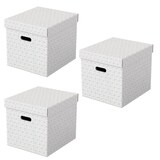 Artikelbild 1 für Esselte Home Aufbewahrungsboxen 33,0 l weiß 32,0 x 36,5 x 31,5 cm, 3 St., Artikelnummer 652323