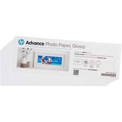 Artikelbild für HP Fotopapier 49V51A 10,0 x 30,5 cm glänzend 250 g/qm 10 Blatt, Artikelnummer 730261