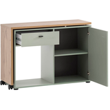 Artikelbild 1 für MÖBELPARTNER Tiny Working Schreibtisch pastellgrün, eiche rechteckig, Wangen-Gestell grün 104,6 x 39,0 cm, Artikelnummer 888187