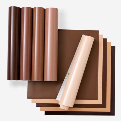 Artikelbild 2 für cricut™ Musterset (hautfarben) Vinylfolie permanent farbsortiert 30,5 x 30,5 cm, 10 St., Artikelnummer 958534