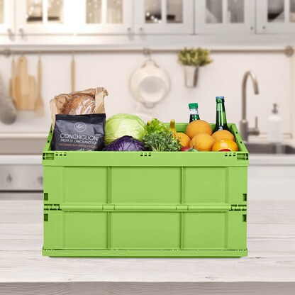 Artikelbild 6 für relaxdays Klappbox 60,0 l grün 58,5 x 40,0 x 31,5 cm, 1 St., Artikelnummer 364366