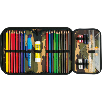 Artikelbild 5 für EBERHARD FABER Federmäppchen befüllt Camouflage grün 32-teilig, 19,6 x 13,2 cm, Artikelnummer 106718