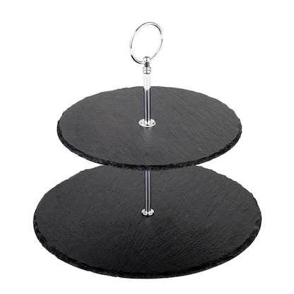 Artikelbild für APS Etagere schwarz, silber Höhe: 24,0 cm, 1 St., Artikelnummer 193658