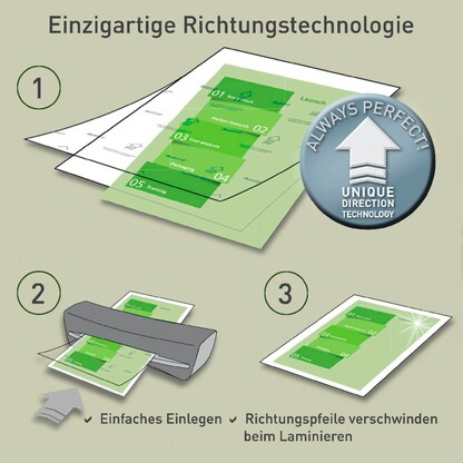 Artikelbild 7 für LEITZ UDT Laminierfolien glänzend für A3 80 micron, 100 St., Artikelnummer 570572