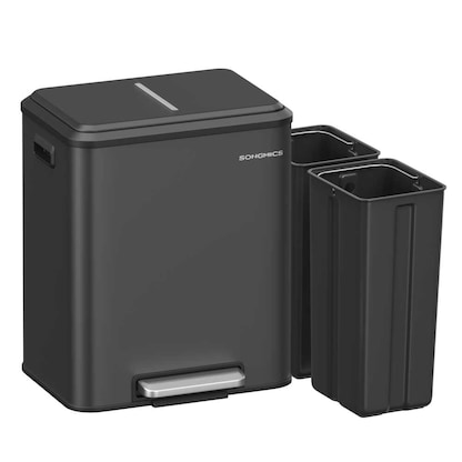 Artikelbild für SONGMICS Mülleimer 2x 15,0 l schwarz, 1 St., Artikelnummer 760548