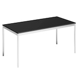 Artikelbild 1 für viasit System4 Schreibtisch schwarz rechteckig, 4-Fuß-Gestell chrom 160,0 x 80,0 cm, Artikelnummer 214072