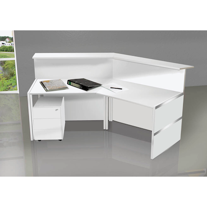 Artikelbild 8 für Kerkmann Anbautheke gerade, weiß, nussbaum 140,0 x 92,0 x 108,0 cm, Artikelnummer 261661