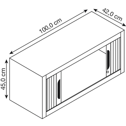 Artikelbild 2 für CP Omnispace Aufsatz-Rollladenschrank schwarzgrau keine Fachböden 100,0 x 42,0 x 45,0 cm, Artikelnummer 917955