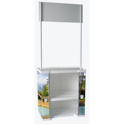 Artikelbild für update displays Messetheke gerade, weiß 90,0 x 51,0 x 91,0 - 220,0 cm, Artikelnummer 646772