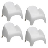 Artikelbild 1 für meet powered by PAPERFLOW Sessel DUMBO weiß Kunststoff 81,5 x 80,5 x 70,5 cm, 4 St., Artikelnummer 638003