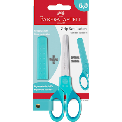 Artikelbild für FABER-CASTELL Kinderschere Grip türkis 13,5 cm, Artikelnummer 100467