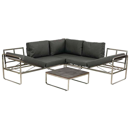 Artikelbild 2 für greemotion Loungegruppe Boston anthrazit, silber Metall, 15-teilig, Artikelnummer 333177