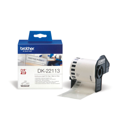 Artikelbild für brother Endlosetikett für Etikettendrucker DK22113 transparent, 62,0 mm, 1 x 1 Etiketten, Artikelnummer 639237