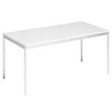 Artikelbild 1 für viasit System4 Schreibtisch weiß rechteckig, 4-Fuß-Gestell chrom 160,0 x 80,0 cm, Artikelnummer 545483