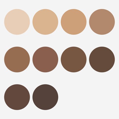 Artikelbild 4 für cricut™ Musterset (hautfarben) Vinylfolie permanent farbsortiert 30,5 x 30,5 cm, 10 St., Artikelnummer 958534