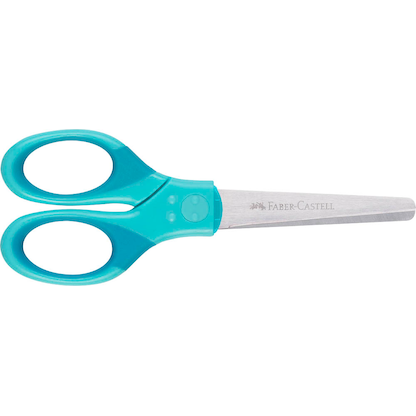 Artikelbild 3 für FABER-CASTELL Kinderschere Grip türkis 13,5 cm, Artikelnummer 100467