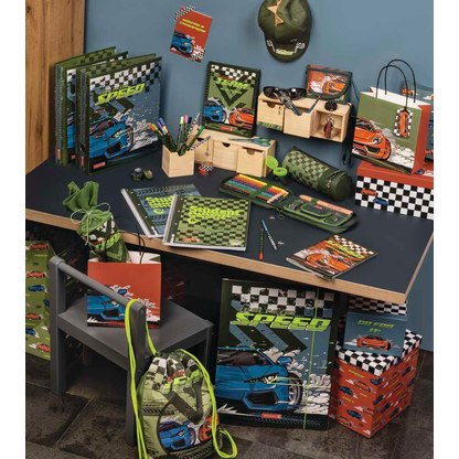 Artikelbild 2 für BRUNNEN Turnbeutel Kunstfaser rot/bau/grün, Artikelnummer 777999