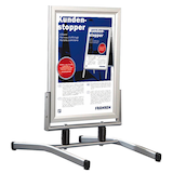 Artikelbild 1 für FRANKEN Kundenstopper Outdoor Plus silber DIN A1 2 Fächer 73,0 x 105,0 x 115,0 cm, 1 St., Artikelnummer 570414