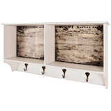 Artikelbild 1 für HAKU Möbel Wandgarderobe 89961 weiß Holz 4 Haken 65,0 x 40,0 cm, Artikelnummer 553242