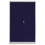 Artikelbild 1 für mauser Stahlschrank entero BF5-12 - 7035/5003 lichtgrau, saphirblau 4 Fachböden 120,0 x 50,0 x 195,0 cm, aufgebaut, 1 St., Artikelnummer 258564