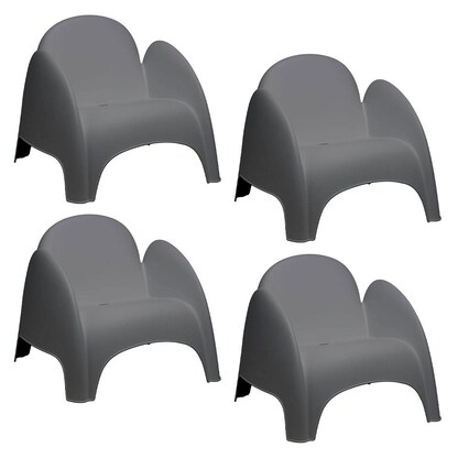 Artikelbild für meet powered by PAPERFLOW Sessel DUMBO anthrazit Kunststoff 81,5 x 80,5 x 70,5 cm, 4 St., Artikelnummer 638021