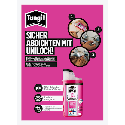 Artikelbild 2 für Tangit UNI LOCK Gewindedichtfaden Dichtungsband weiß 80,0 m 1 St., Artikelnummer 724779