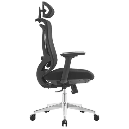 Artikelbild 3 für LÜLLMANN Bürostuhl, 210450 Stoff schwarz, Gestell alu, Artikelnummer 790679