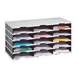 Artikelbild 1 für styro Sortierstation Styrodoc grau/schwarz mit 15 Fächern, Artikelnummer 435776