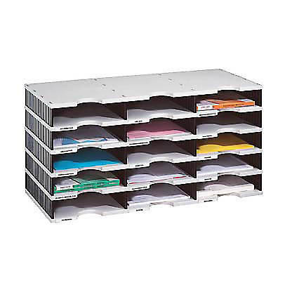 Artikelbild für styro Sortierstation Styrodoc grau/schwarz mit 15 Fächern, Artikelnummer 435776