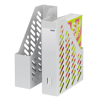 Artikelbild für HAN Stehsammler Klassik 1600-11D lichtgrau Kunststoff, DIN A4, 2 St., Artikelnummer 114454