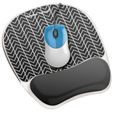Artikelbild 1 für Fellowes Mousepad mit Handgelenkauflage Photo Gel Zick-Zack schwarz, weiß, Artikelnummer 780167