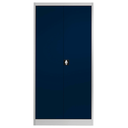 Artikelbild für mauser Stahlschrank entero BF6 - 7035/5003 lichtgrau, saphirblau 4 Fachböden 95,0 x 60,0 x 195,0 cm, aufgebaut, 1 St., Artikelnummer 258595