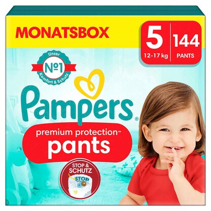Artikelbild für Pampers® Windeln premium protection™ Monatsbox Gr. 5 (12-17 kg) für Babys und Kleinkinder, 144 St., Artikelnummer 272639