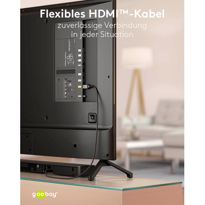 Artikelbild 6 für goobay HDMI 2.0 Kabel 5,0 m grau, schwarz, 1 St., Artikelnummer 345237