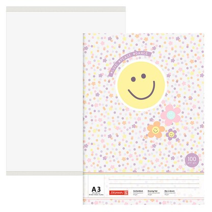 Artikelbild für BRUNNEN Malblock Happy Hippie DIN A3 100 g/qm, 20 Blatt, 1 St., Artikelnummer 689929