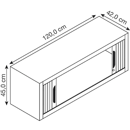 Artikelbild 2 für CP Omnispace Aufsatz-Rollladenschrank schwarzgrau keine Fachböden 120,0 x 42,0 x 45,0 cm, Artikelnummer 917997