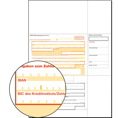 Artikelbild 3 für SIGEL SEPA-Überweisungsschein/-Zahlschein Bankformulare ZV570, 100 Blatt, Artikelnummer 473629