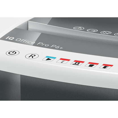 Artikelbild 6 für LEITZ IQ Office Pro Aktenvernichter mit Partikelschnitt P-6, 1 x 5 mm, bis 5 Blatt, weiß, Artikelnummer 634713