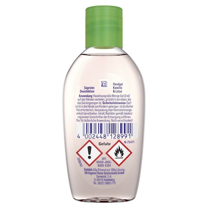 Artikelbild 2 für SAGROTAN® Healthy Touch Händedesinfektionsgel 50 ml, Artikelnummer 522391