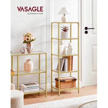Artikelbild 8 für VASAGLE Bücherregal gold 40,0 x 30,0 x 124,5 cm, 1 St., Artikelnummer 262507