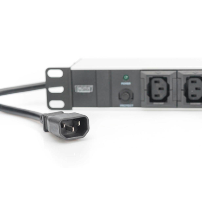 Artikelbild 5 für DIGITUS DN-95404 10-fach Steckdosenleiste für Serverschrank 2,0 m schwarz, Artikelnummer 381198