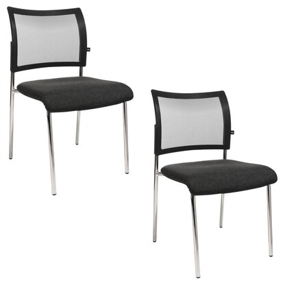 Artikelbild für Topstar Besucherstühle Visit 10 Net NV290 G220 anthrazit, schwarz Stoff, 2 St., Artikelnummer 618145
